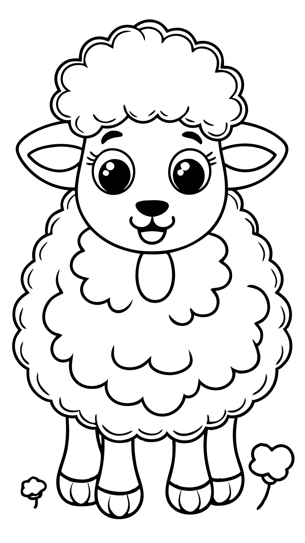 coloring page of a sheep